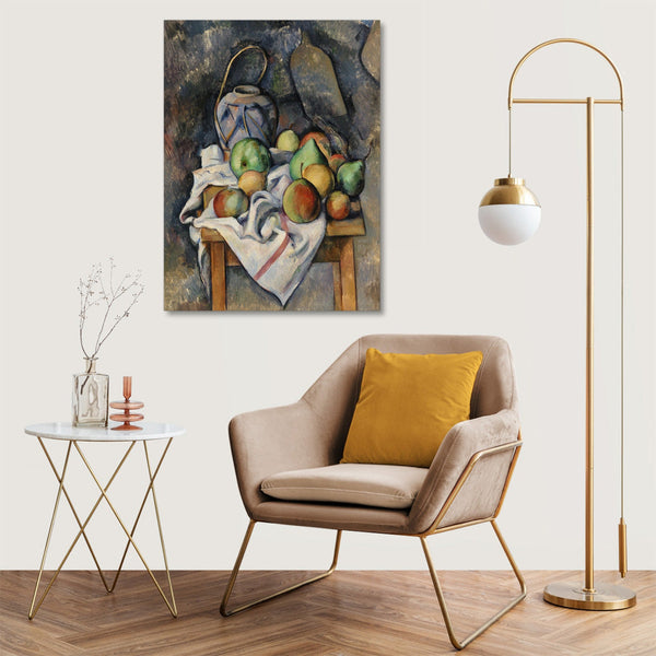 Quadro Stampa su Tela con Telaio in Legno Paul Cezanne - Ginger Jar
