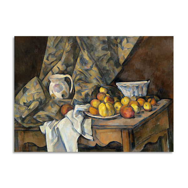 Quadro Stampa su Tela con Telaio in Legno Paul Cezanne - Still Life with Apples and Peaches