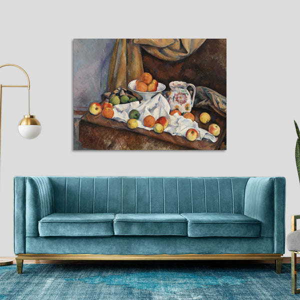 Quadro Stampa su Tela con Telaio in Legno Paul Cezanne - Still Life