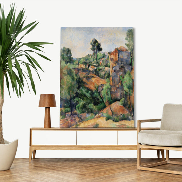 Quadro Stampa su Tela con Telaio in Legno Paul Cezanne - Bibémus Quarry