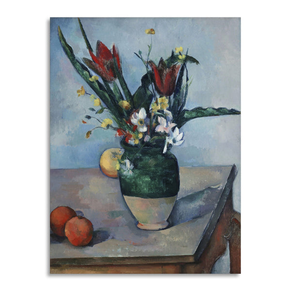 Quadro Stampa su Tela con Telaio in Legno Paul Cezanne - The Vase of Tulips