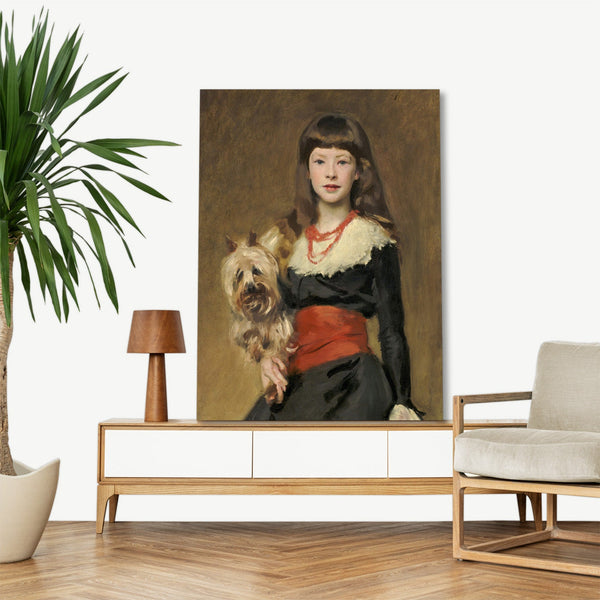Quadro Stampa su Tela con Telaio in Legno John Singer Sargent - Miss Beatrice Townsend