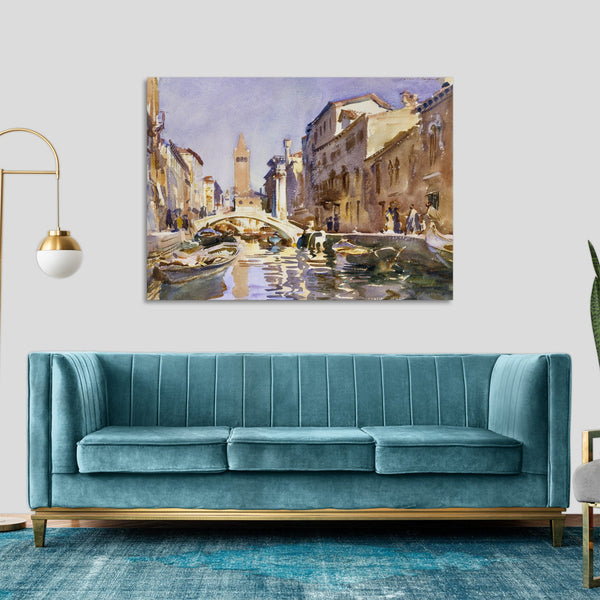 Quadro Stampa su Tela con Telaio in Legno John Singer Sargent - Venetian Canal
