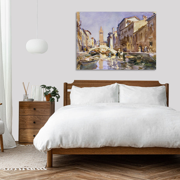 Quadro Stampa su Tela con Telaio in Legno John Singer Sargent - Venetian Canal