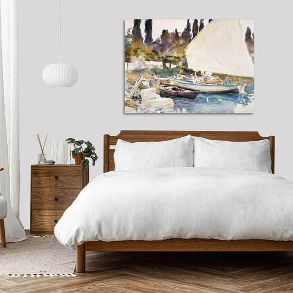Quadro Stampa su Tela con Telaio in Legno John Singer Sargent - Boats