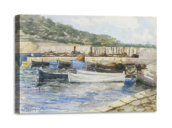 Quadro Stampa su Tela con Telaio in Legno John Singer Sargent - Boats