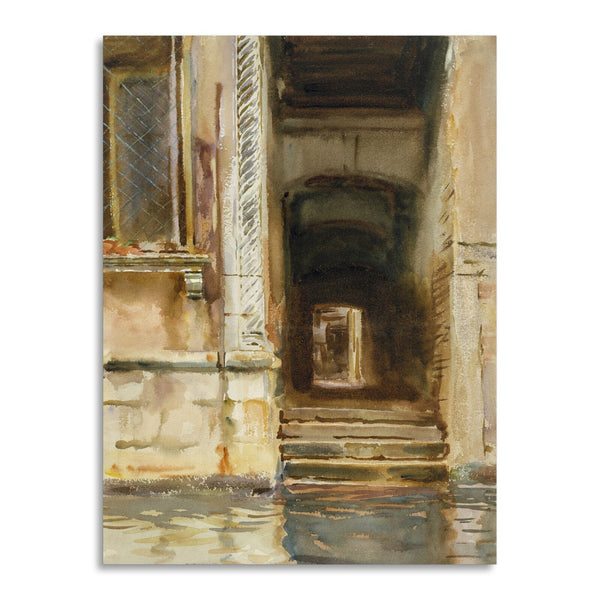Quadro Stampa su Tela con Telaio in Legno John Singer Sargent - Venetian Passageway