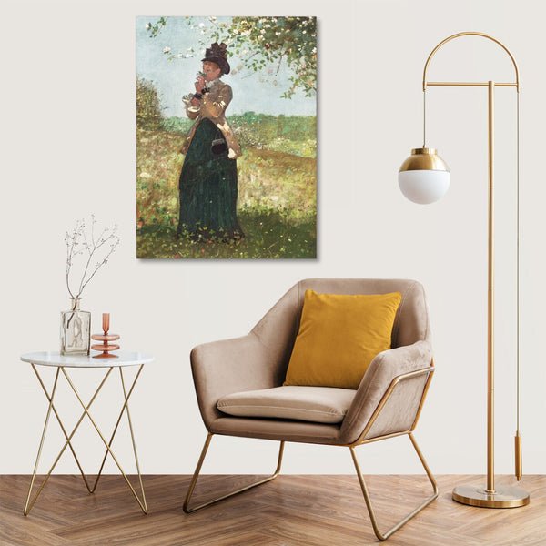Quadro Stampa su Tela con Telaio in Legno Winslow Homer - The Yellow Jacket