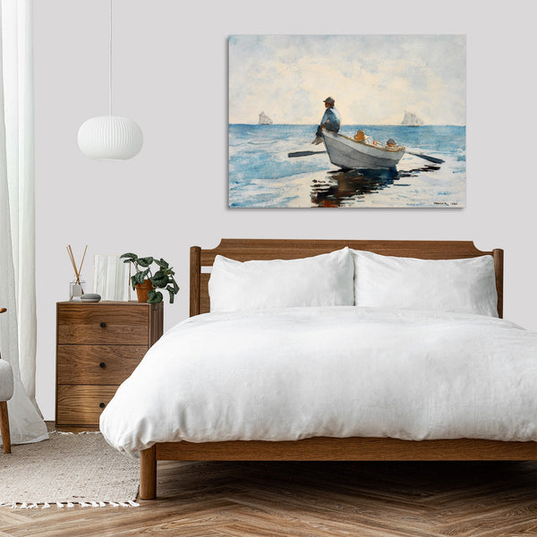 Quadro Stampa su Tela con Telaio in Legno Winslow Homer - Boys in a Dory