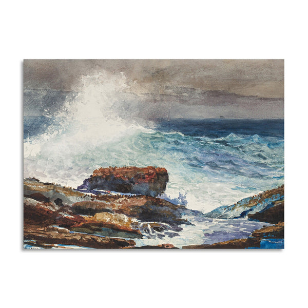 Quadro Stampa su Tela con Telaio in Legno Winslow Homer - Incoming Tide, Scarboro, Maine