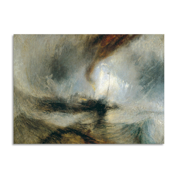 Quadro Stampa su Tela con Telaio in Legno William Turner - Snow Storm, Steam Boat off a Harbour’s Mouth
