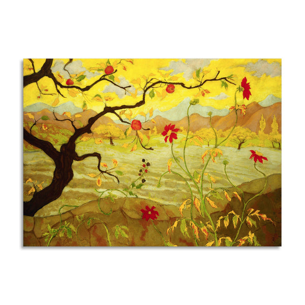 Quadro Stampa su Tela con Telaio in Legno Paul Ranson - Apple tree with red fruit