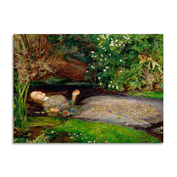 Quadro Stampa su Tela con Telaio in Legno John Everett Millais - Ophelia