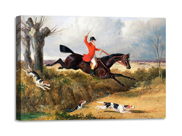 Quadro Stampa su Tela con Telaio in Legno John Frederick Herring - Clearing a Ditch