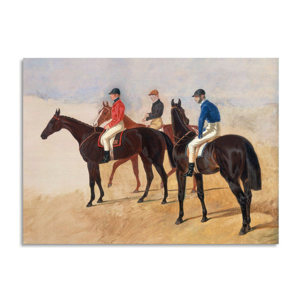 Quadro Stampa su Tela con Telaio in Legno John Frederick Herring - Steeplechase cracks