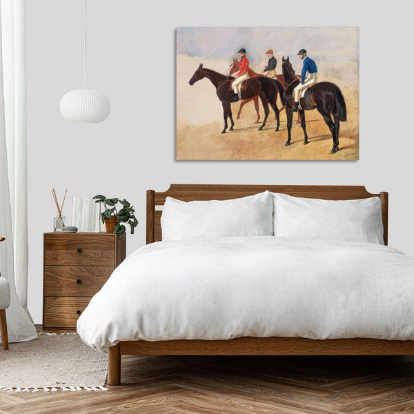 Quadro Stampa su Tela con Telaio in Legno John Frederick Herring - Steeplechase cracks