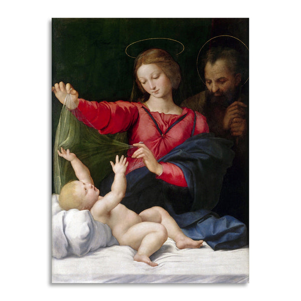 Quadro Stampa su Tela con Telaio in Legno Raffaello Sanzio - Madonna of Loreto