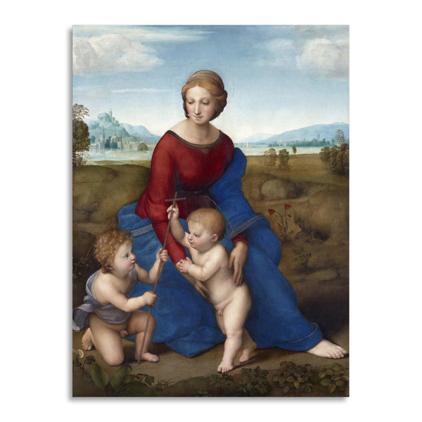 Quadro Stampa su Tela con Telaio in Legno Raffaello Sanzio - Madonna of the Goldfinch