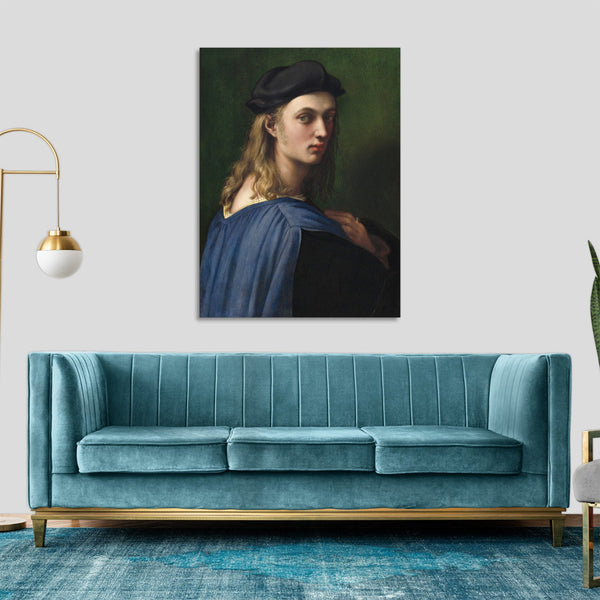 Quadro Stampa su Tela con Telaio in Legno Raffaello Sanzio - Bindo Altoviti