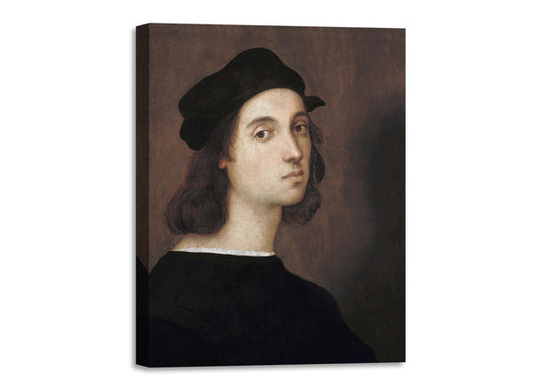 Quadro Stampa su Tela con Telaio in Legno Raffaello Sanzio - Self-portrait
