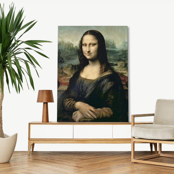 Quadro Stampa su Tela con Telaio in Legno Leonardo da Vinci - Mona Lisa