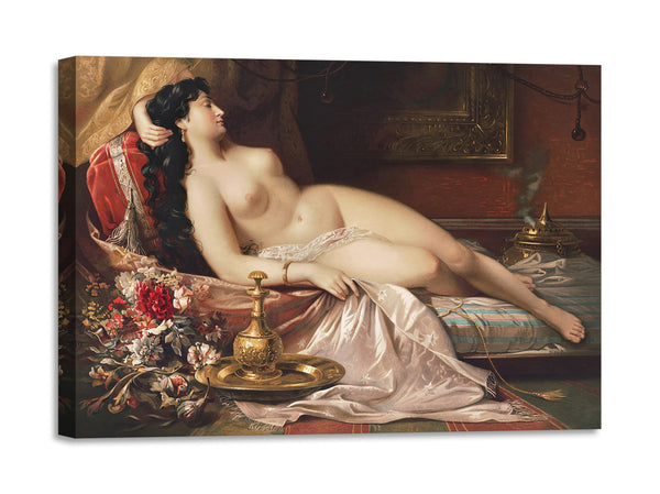 Quadro Stampa su Tela con Telaio in Legno Sensual nude portrait