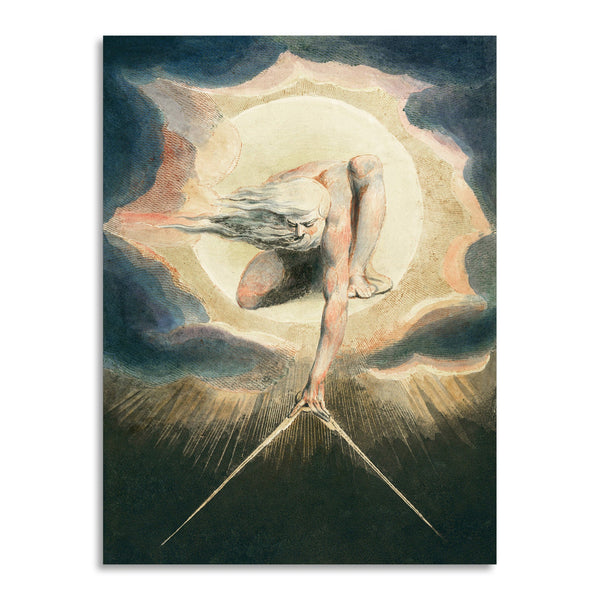 Quadro Stampa su Tela con Telaio in Legno William Blake - Ancient of Days Setting a Compass to the Earth