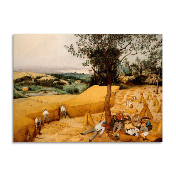 Quadro Stampa su Tela con Telaio in Legno Pieter Bruegel the Elder - The Harvesters