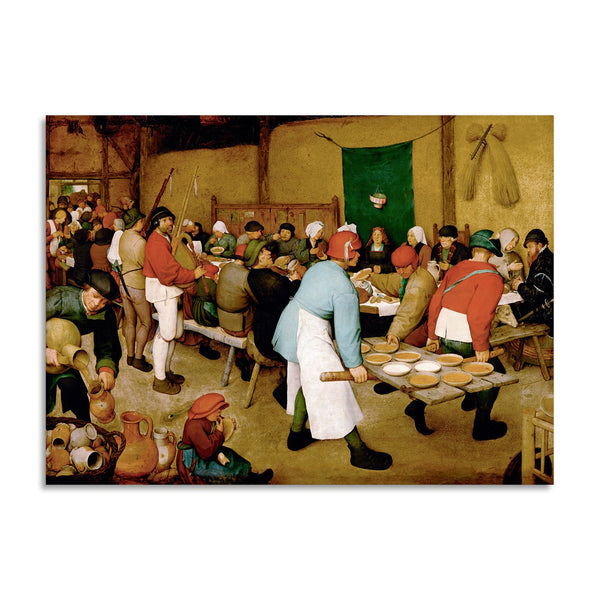 Quadro Stampa su Tela con Telaio in Legno Pieter Bruegel the Elder - Peasant Wedding