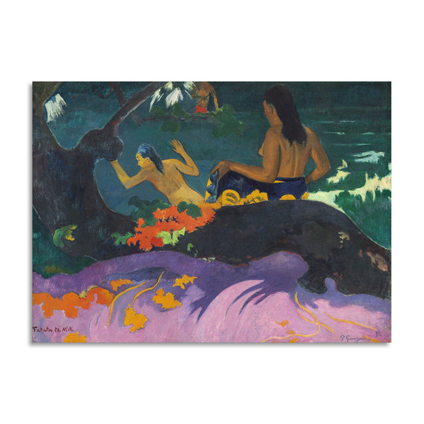 Quadro Stampa su Tela con Telaio in Legno Paul Gauguin - Fatata te Miti
