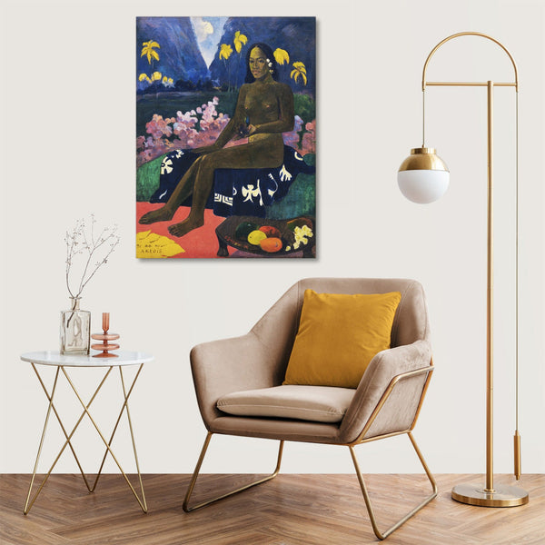 Quadro Stampa su Tela con Telaio in Legno Paul Gauguin - The Seed of the Areoi