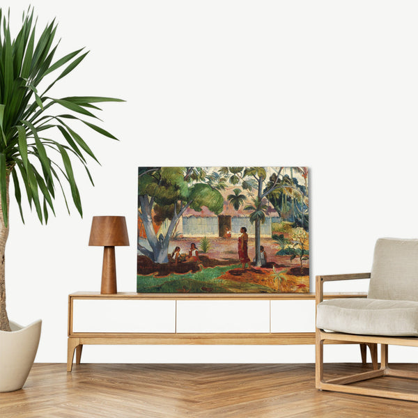 Quadro Stampa su Tela con Telaio in Legno Paul Gauguin - The Large Tree