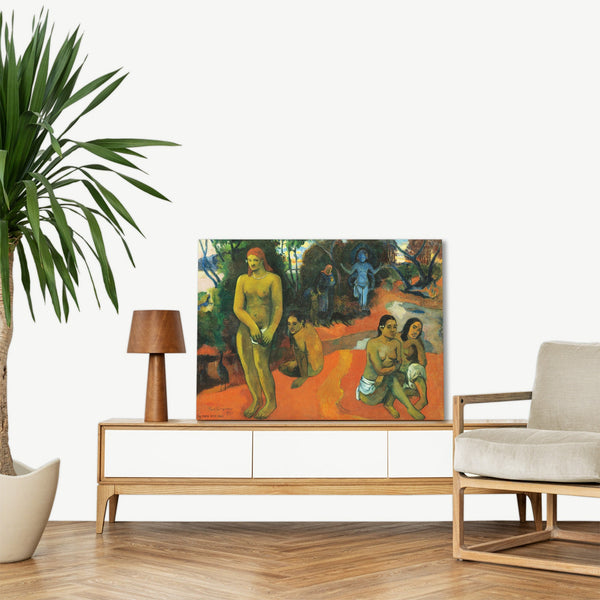 Quadro Stampa su Tela con Telaio in Legno Paul Gauguin - Delectable Waters