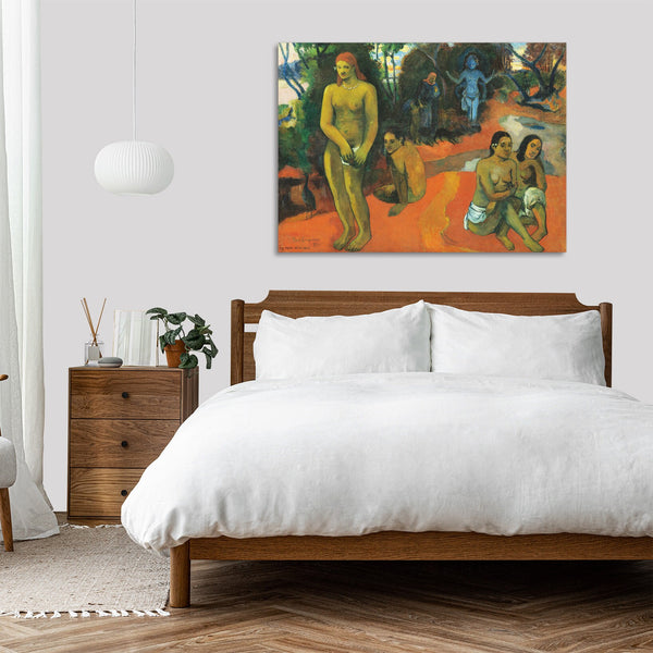 Quadro Stampa su Tela con Telaio in Legno Paul Gauguin - Delectable Waters