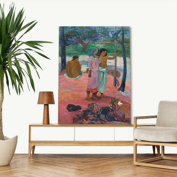 Quadro Stampa su Tela con Telaio in Legno Paul Gauguin - The Call