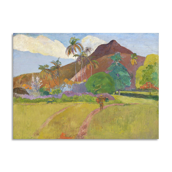 Quadro Stampa su Tela con Telaio in Legno Paul Gauguin - Tahitian Landscape