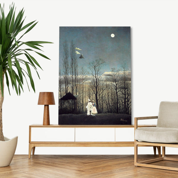 Quadro Stampa su Tela con Telaio in Legno Henri Rousseau - Carnival Evening (1886)