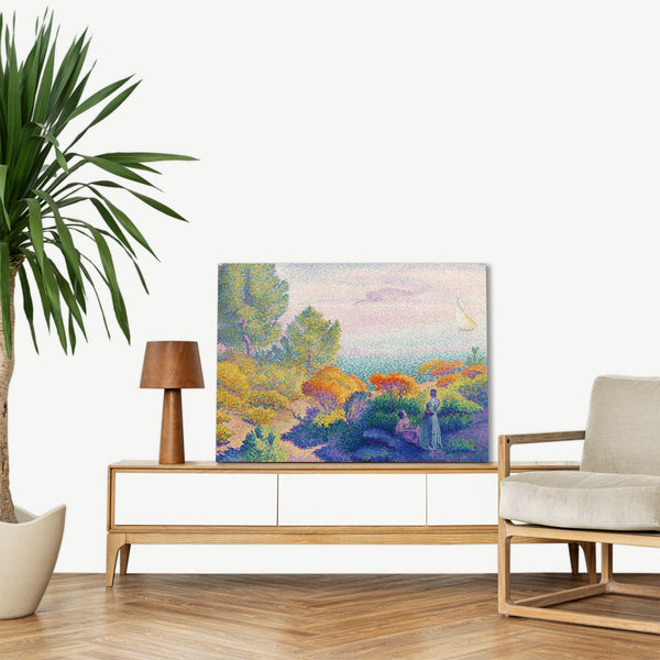 Quadro Stampa su Tela con Telaio in Legno Henri-Edmond Cross - Two Women