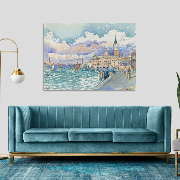 Quadro Stampa su Tela con Telaio in Legno Henri-Edmond Cross - Venice