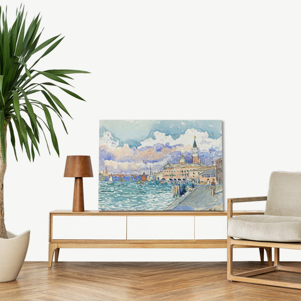 Quadro Stampa su Tela con Telaio in Legno Henri-Edmond Cross - Venice