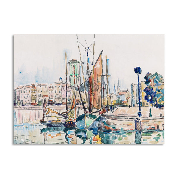 Quadro Stampa su Tela con Telaio in Legno Paul Signac - landscape