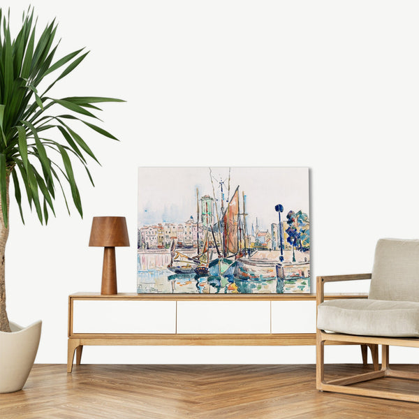 Quadro Stampa su Tela con Telaio in Legno Paul Signac - landscape