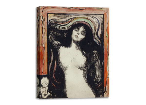 Quadro Stampa su Tela con Telaio in Legno Edvard Munch - Madonna