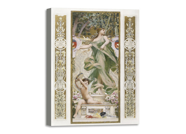 Quadro Stampa su Tela con Telaio in Legno Luc Olivier Merson - La Danse