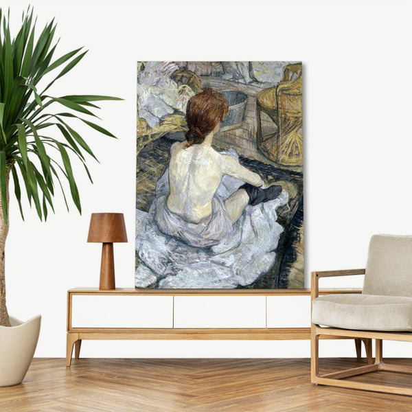 Quadro Stampa su Tela con Telaio in Legno Henri de Toulouse–Lautrec - Rousse