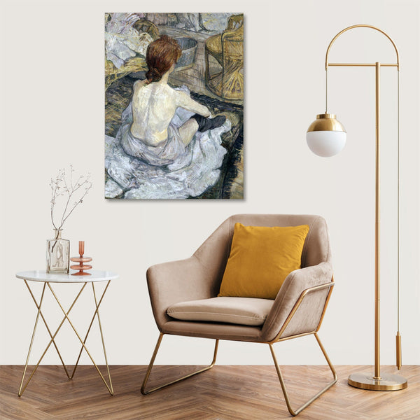 Quadro Stampa su Tela con Telaio in Legno Henri de Toulouse–Lautrec - Rousse