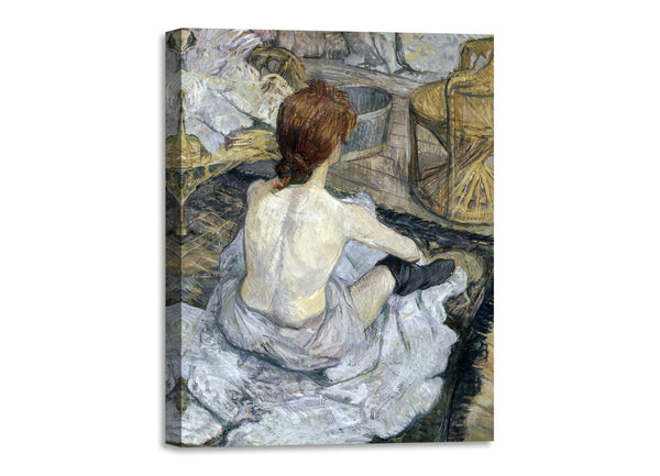 Quadro Stampa su Tela con Telaio in Legno Henri de Toulouse–Lautrec - Rousse