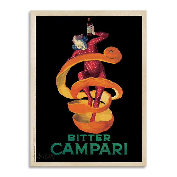 Quadro Stampa su Tela con Telaio in Legno  Leonetto Cappiello - Bitter Campari