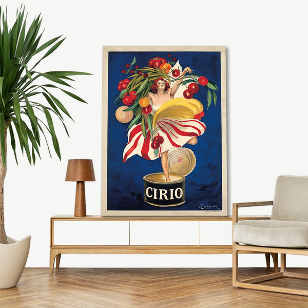 Quadro Stampa su Tela con Telaio in Legno Leonetto Cappiello - Cirio