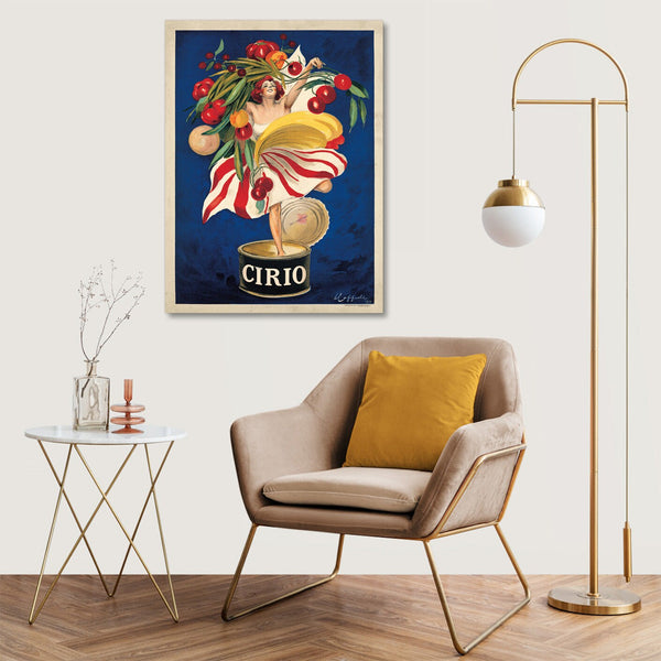 Quadro Stampa su Tela con Telaio in Legno Leonetto Cappiello - Cirio